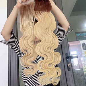 G hair Body Wave perruques synthétiques de couleur ombrée avec partie centrale perruques en cheveux naturels perruques en fibre pour femmes fête - Product Image 5