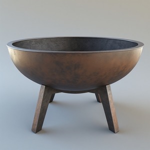 Brasero en métal robuste conçu pour les jardins, les patios et les cours extérieures, offrant chaleur, style et durabilité - Product Image 1