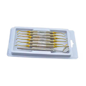 Kit de instrumentos de relleno compuestos de acero inoxidable al por mayor, suministros dentales hospitalarios, juego de restauración de amalgama de ionómero de vidrio, médico - Product Image 1