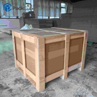 Boîte en carton ondulé robuste sur mesure avec cadre en bois contreplaqué pour l'expédition à l'exportation