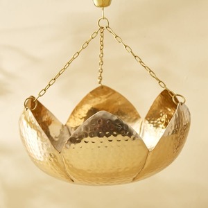 Cuenco decorativo colgante de metal martillado Acento elegante de decoración del hogar - Product Image 6