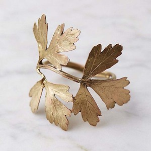 Modern Luxury <b>Gold</b> Spiral Dried Leaves Napkin Ring Designer Model for Wedding <b>Table</b> Decoration New Version - Product Image 2