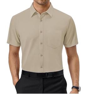 Camisas de Vestir Formales Nuevas y Elegantes de Último Diseño, Manga Larga, Color Sólido, Ropa Deportiva, Camisas de Oficina de Negocios, Franela con Cierre - Product Image 1