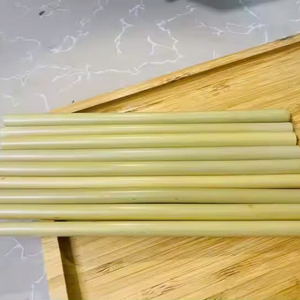 Paille écologique en bambou et en herbe du Vietnam 100% diamètre jetable naturel de 8mm pour le prix des cadeaux - Product Image 1