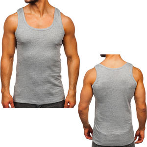 เสื้อกล้ามผู้ชายระบายอากาศได้ดีผ้าคอตตอน100% แขนกุดแห้งไวเป็นมิตรต่อสิ่งแวดล้อมสำหรับฤดูร้อน - Product Image 2