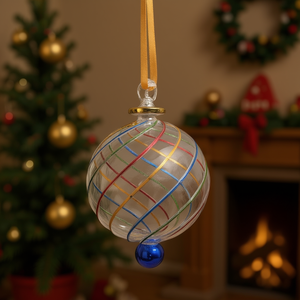 Boule de Noël personnalisée peinte à la main en or pour bébé - Ornement en verre avec nom personnalisé - Vente en gros - Product Image 3