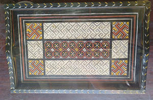 Bandeja de Servir de Madera con Patrón Étnico Hecha a Mano para Té, Café y Decoración del Hogar - Product Image 2