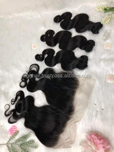 Vente en gros Extensions de cheveux humains vietnamiens droits et à vagues profondes frontales à double tirage, sans enchevêtrement et sans perte - Product Image 2