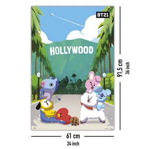 Póster BT21 para Hollywood, Técnica de Impresión Digital, Estilo Colgante, Lona de Vinilo, Material de Poliéster, Banderas, Pancartas - Product Image 2