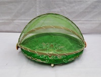 Couvre-aliments en bambou naturel écologique de couleur verte, vaisselle de cuisine, 100% bambou, haute qualité, certifié CE/EU