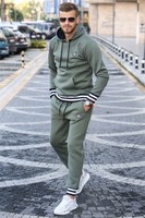 Marque de distributeur Survêtements pour hommes Logo personnalisé imprimé Ensemble de deux pièces Survêtements lourds en polaire technique pour hommes de Turki