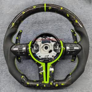 Embellecedor azul de fibra de carbono personalizable en volante de estilo de carreras para <span class=keywords><strong>BMW</strong></span> F10 F12 F30 F90 G05 G20 G80 G82 E46 <span class=keywords><strong>E90</strong></span> E92 M3 M4 M5 - Product Image 4