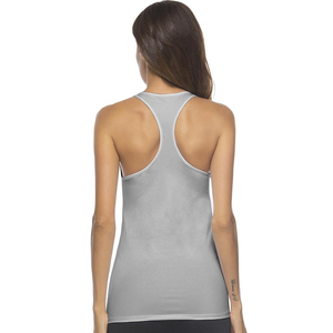 2024 verano logotipo personalizado camiseta sin mangas para mujer Racer Back Spandex entrenamiento activo Yoga Fit XS tamaño largo nuevo diseño Jersey - Product Image 3