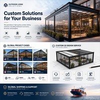 Cubierta Retráctil Comercial para Terraza, Invernadero de Cristal, Cubierta Deslizante para Patio, para Restaurantes y Comedores al Aire Libre