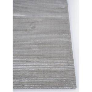 Hand Loom Wool & Viscose Rugs in Basis <b>Grey</b> & Black Striped Pattern Hwv-2000 for Home Use - Product Image 4