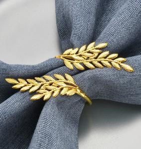 Anneau de serviette en métal doré décoratif, élégant pour la décoration de table, mariage, banquet, hôtel, décoration intérieure, décoration de restaurant - Product Image 2