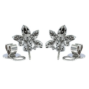 Usine directe meilleure qualité 18K or blanc massif forme mixte naturelle goujons de diamant boucle d'oreille Style à la mode pour le mariage de la dame - Product Image 3
