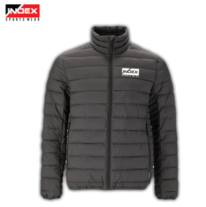 Chaqueta acolchada para hombre, chaqueta de invierno con burbujas acolchada para exteriores con estampado personalizado OEM, chaquetas impermeables Unisex - Product Image 1