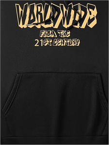 Sudadera con capucha de mezcla de algodón básico del fabricante para hombre, sudadera personalizada transpirable para apliques bordados con logotipo estampado en soplo - Product Image 5