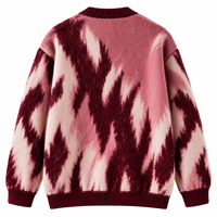 Pull en tricot décontracté pour femme Iron Mark Industry, col rond, manches longues, motif tie-dye, avec poches, 100 % acrylique, anti-boulochage, idéal pour l'hiver