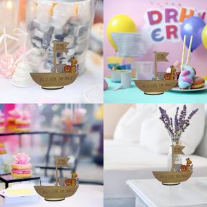 ノアの箱箱型マネーボックスユニークでクリエイティブな動物の形をした木製ボートデザイン高品質の洗礼 & 洗礼棚 - Product Image 6