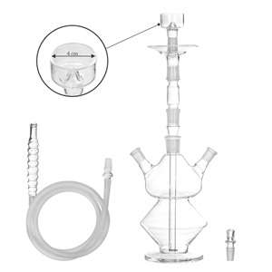 Metier 16cm de alto vidrio soplado a mano Hookah Shisha pipa de agua manguera simple o doble estilo portátil con técnica de espejo - Product Image 4