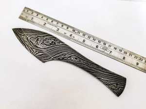 ดามัสกัสใบมีดเปล่าชุดทำมีดล่าสัตว์ทำจากสเตนเลสออกแบบได้ตามต้องการ - Product Image 4