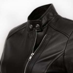 Abrigo Largo de Cuero Tejido Clásico y Moderno para Mujer, con Cuello Alto y Estampado Animal, Resistente al Viento, para Otoño e Invierno - Product Image 6