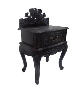 Mesita de Noche de Diseño Moderno para Dormitorio Estilo Francés, Material Woodbrobb Pintado, para Uso Escolar y en Apartamentos, Importada de Indonesia - Product Image 1