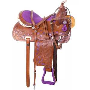 Selle de cheval polyvalente de luxe | Artisanat en cuir de qualité supérieure, siège rembourré, parfait pour les cavaliers anglais, western et trail - Product Image 5