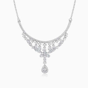 Collar de Lujo con Diamantes Plateados, Estilo Casual/Deportivo, Joyería Fina Contemporánea y Elegante para Mujer, Ideal para Aniversario o Boda - Product Image 2