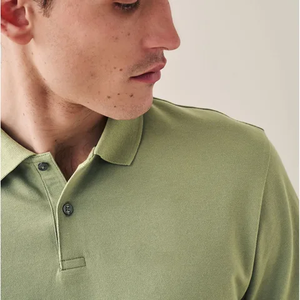 เสื้อโปโลผู้ชายกีฬากอล์ฟผ้าโพลีเอสเตอร์แบบเรียบ - Product Image 5