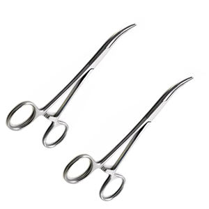 Pince à épiler incurvée Kelly 14 cm, à verrouillage, à pointe dentelée, hémostatique, en acier inoxydable, Classe médicale I, MEDIHEAL SURGICAL CORPORATION - Product Image 2