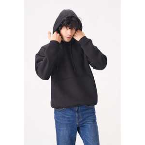 Sweat à capuche noir classique pour hommes de tailles S-2XL pour un confort tout au long de la journée - Product Image 1