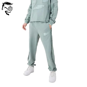 เสื้อสเวตเชิ้ตและกางเกงกีฬากางเกงกีฬาของผู้ชายทรงโอเวอร์ไซส์แบบดีไซน์ตามสั่งปักลาย - Product Image 5