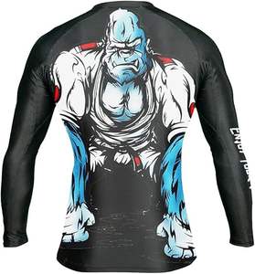Rashguard de fitness impreso sublimado personalizado para entrenamiento de MMA compresión Rash Gaurd - Product Image 4