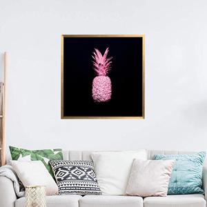 Elegant Pink Pineapple <b>Canvas</b> Art - Modern Printed Wall Decor,Gold <b>Framed</b> - Product Image 1