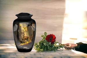 Suministro al por mayor de urnas de cremación de metal para adultos de exportador indio, urnas funerarias para decoración conmemorativa de cenizas - Product Image 4