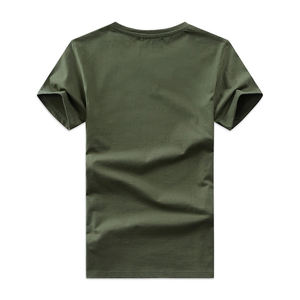 Camisetas informales de manga corta con cuello en V para hombre de alta calidad, 100% algodón, Material sostenible de secado rápido - Product Image 5