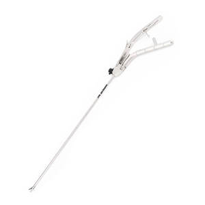 Portaagujas Laparoscópico Manual de Alta Calidad Tipo Pistola, 5330 mm, Acero Inoxidable de Grado Médico, Curvado a la Izquierda, Quirúrgico - Product Image 5