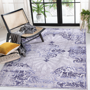 Tapis d'intérieur moderne beige à motifs floraux lavable Netline Home Depot NL1009 Design - Product Image 1