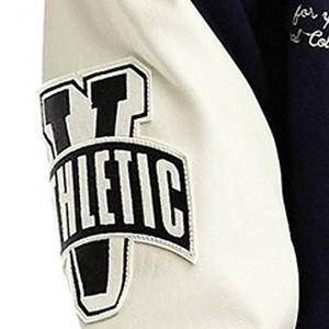Logotipo personalizado clásico bordado negro pareja universidad béisbol hombres chaqueta Letterman Varsity chaqueta - Product Image 5