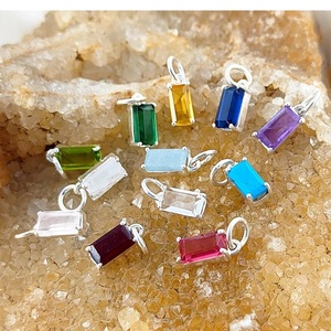 Arco Iris piedra lunar Baguette corte encantos - Product Image 2