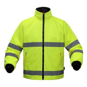 "Unisex azul marino impermeable Hi Vis reflectante ropa de trabajo chaqueta cremallera cortavientos ropa de seguridad personalizada último diseño para la venta" - Product Image 4