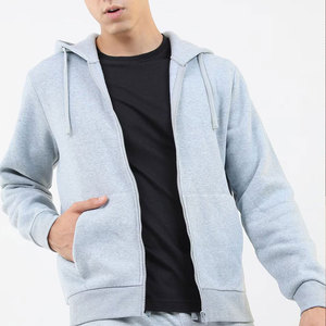 Sudadera con capucha térmica de algodón 100% personalizada para hombre, ropa de invierno con cremallera, nueva calle XS informal, forro polar interior sólido con capucha, venta al por mayor, ODM - Product Image 1