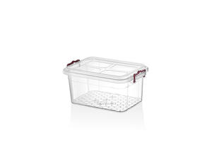 1.70L Lockable Transparent <b>Plastic</b> Multifunction <b>Storage</b> Bin for Easy <b>Food</b> Visibility - Product Image 1