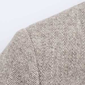 Chaqueta Universitaria de Lana para Hombre, Invierno 2024, Nueva Moda Casual, Un Botón, Transpirable, Secado Rápido, Elegante, Ropa de Calle, Logotipo Frontal, 100% Lana - Product Image 6