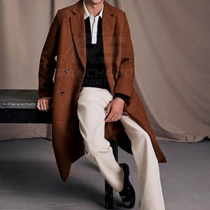 เสื้อโค้ทยาวผู้ชาย สไตล์คลาสสิก ลำลอง สำหรับฤดูหนาว เสื้อโค้ทยาวผู้ชาย ดีไซน์หรูหรา ตัดเย็บอย่างมืออาชีพ เสื้อโค้ทยาวผู้ชาย สำหรับใส่ทำงาน - Product Image 5