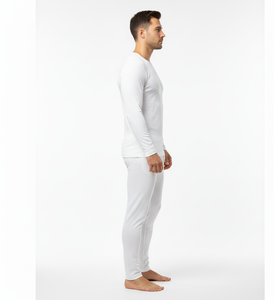 Polar Haven White Men <b>Thermal</b> Suit Full <b>Sleeve</b> Soft Heat Retaining Breathable Fabric for Winter Comfort - Product Image 1