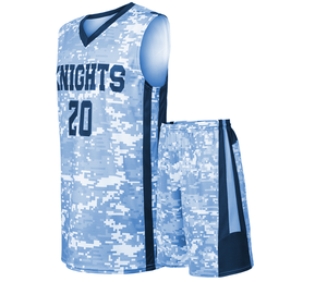 Conjuntos de ropa de baloncesto de talla grande para hombres de alta calidad, malla de sublimación personalizada, bordado Reversible, uniforme de baloncesto transpirable - Product Image 3